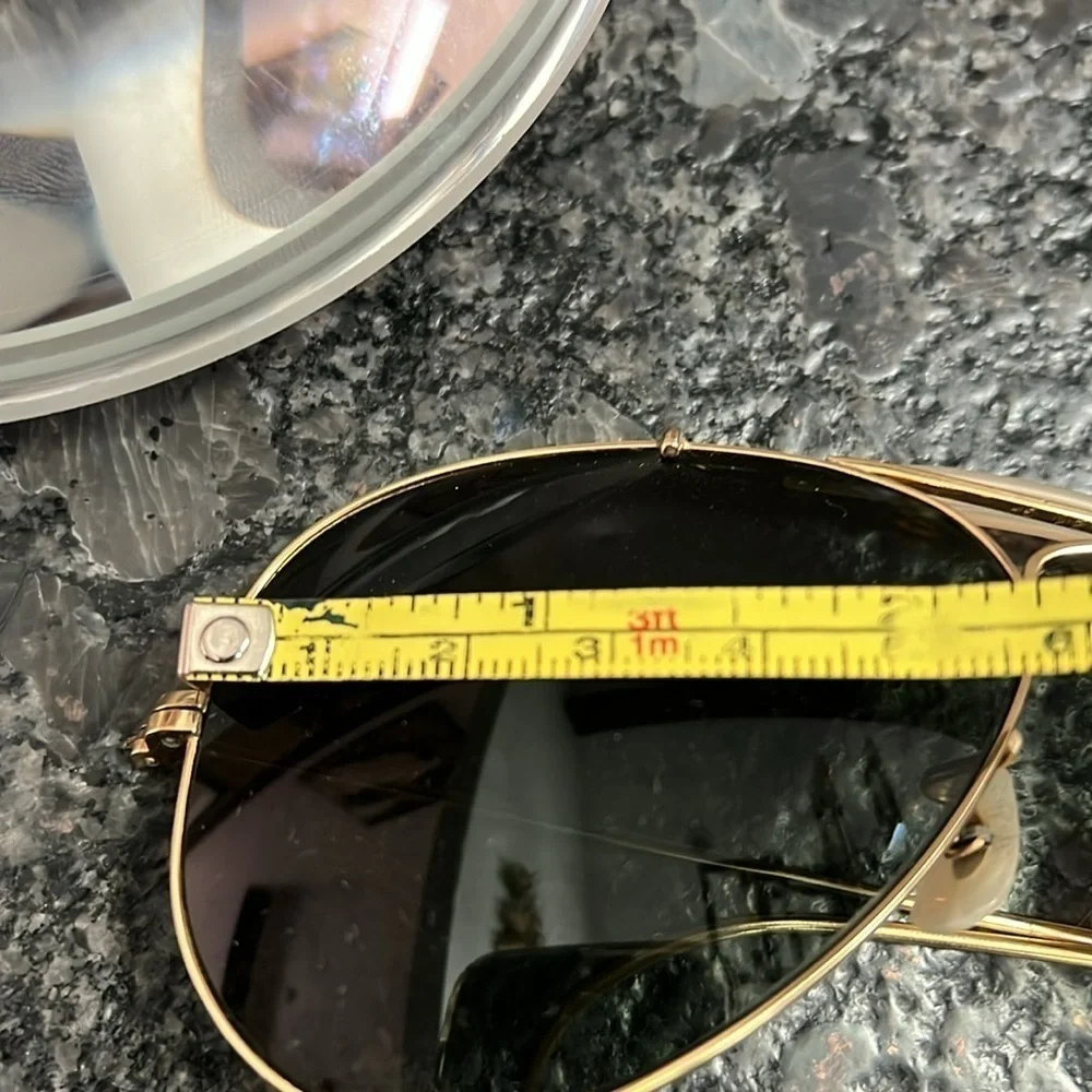 B & L Ray Ban Vintage 12K Gold Filled Aviator Glass Lens Sunglasses - RARE